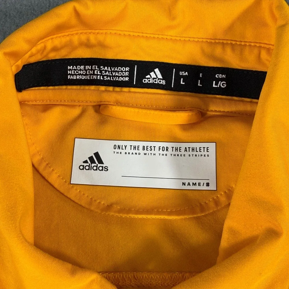 Adidas Men's Yellow Polo Shirt‎ Size Large Performance Golf Athletic Top Large